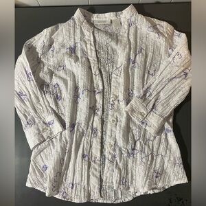 Tantrums White and purple Blouse